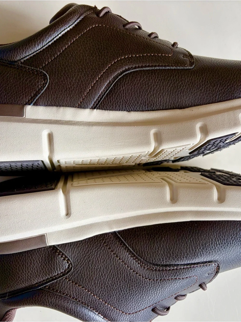 FitVille Men’s EasyWalk Business Casual Leather Shoes - Chocolate Brown 11.5 W